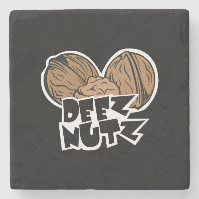 Dessous-de-verre En Pierre Illustration drôle de Deez Nutz (Devant)