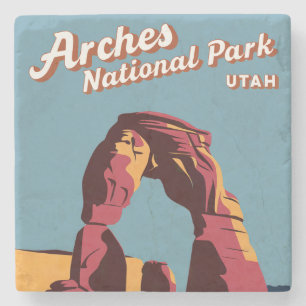Dessous-de-verre En Pierre Illustration du parc national Retro Arches