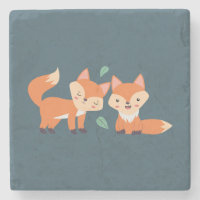 Illustration graphique des renards orange mignons