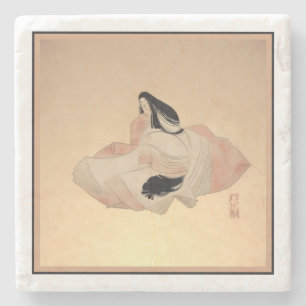 Dessous-de-verre En Pierre Impression japonaise ancienne délicate sur dessous