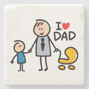 Dessous-de-verre En Pierre Impression Love Daddy