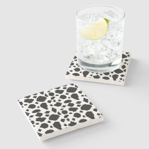 Dessous-de-verre En Pierre Impression vache noir et blanc de ferme
