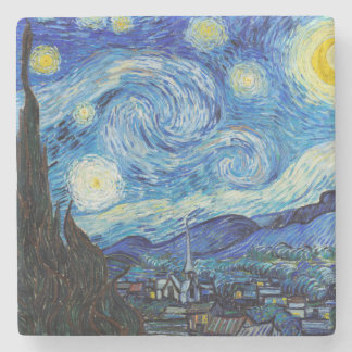 Dessous-de-verre En Pierre Impressionnisme Vincent Van Gogh Starry Starry Nui