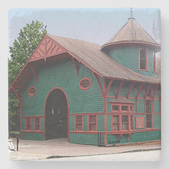 Dessous-de-verre En Pierre Inman Park, Trolley Barn, Atlanta Marble Dessous d (Devant)