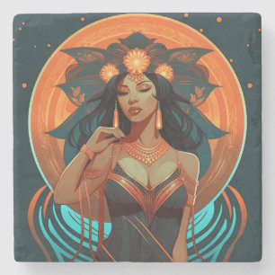 DESSOUS-DE-VERRE EN PIERRE INSPIRATION NATIVE #2