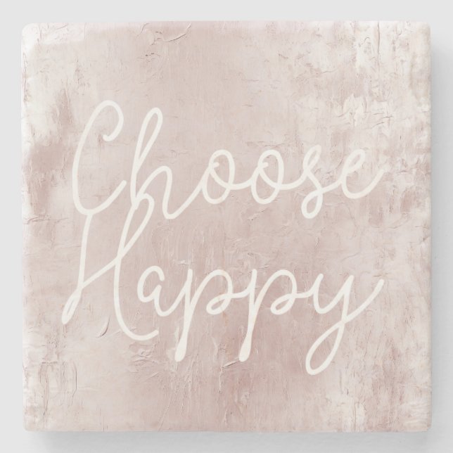 Dessous-de-verre En Pierre Inspirationnel Happy Chic Dusty Rose rose pâle (Devant)