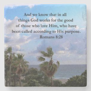 DESSOUS-DE-VERRE EN PIERRE INSPIRING ROMANS 8:28 DESIGN