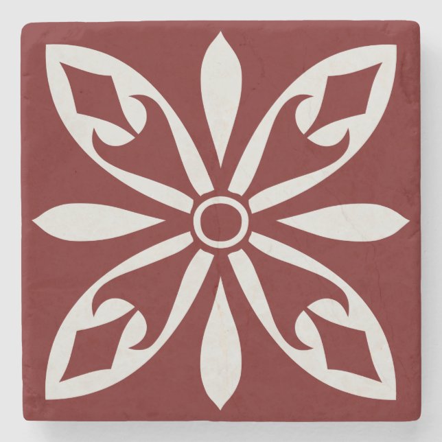 DESSOUS-DE-VERRE EN PIERRE INTRIQUER LE MOTIF DE TILE (Devant)