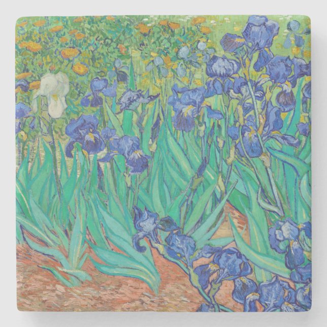 Dessous-de-verre En Pierre "IRISES 1889" PAR VINCENT Van Gogh STONE DESSOUS D (Devant)