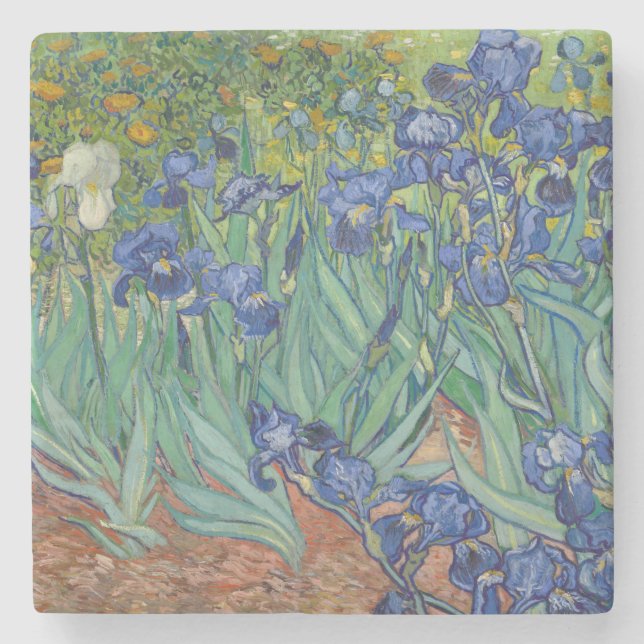 Dessous-de-verre En Pierre Irises par Vincent Van Gogh (Devant)