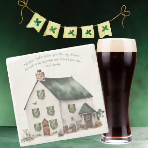 Dessous-de-verre En Pierre Irish Cottage Irish Blessing St. Patrick's Day