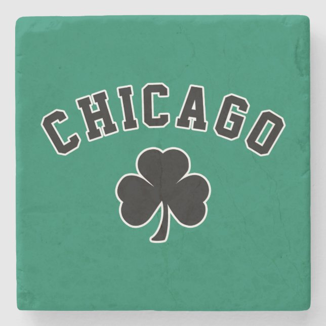 Dessous-de-verre En Pierre Irlandais de Chicago (Devant)