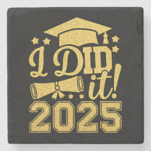Dessous-de-verre En Pierre J'ai Réussi 2025 Diplômé Promotion 2025