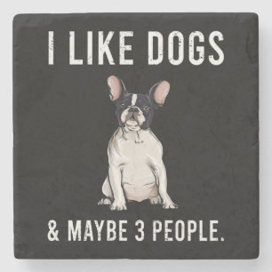 Dessous-de-verre En Pierre J'Aime Les Chiens De Chiens De Chiens De Chiens Fr