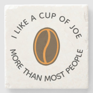 Dessous-de-verre En Pierre J'aime une tasse de joe plus... Drôles de slogan