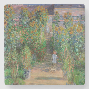 Dessous-de-verre En Pierre Jardin de Monet Vetheuil Impressionisme Peinture