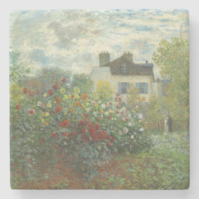 Dessous-de-verre En Pierre Jardin des artistes de Monet dans Peinture d'Argen (Devant)