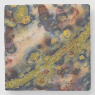 Dessous-de-verre En Pierre Jasper océanique en gros plan abstrait