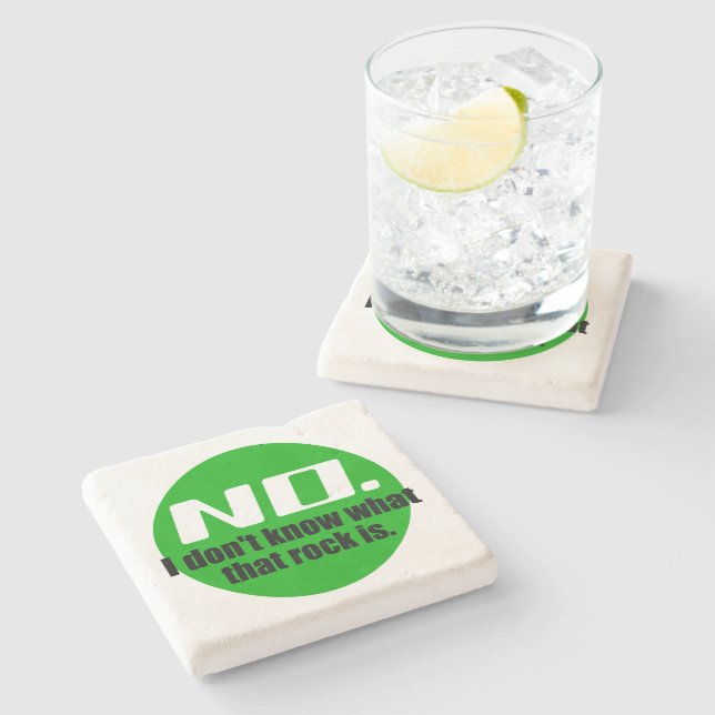 Dessous-de-verre En Pierre Je ne sais pas ce qu'est ce rocher (vert) (Côté)