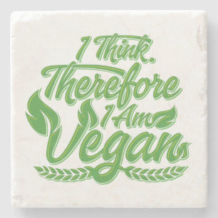 Dessous-de-verre En Pierre Je Pense Que Je Suis Vegan.