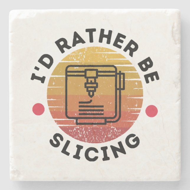 Dessous-de-verre En Pierre Je préfère trancher (Devant)