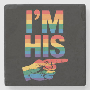 Dessous-de-verre En Pierre Je suis son couple gay qui correspond à la fierté