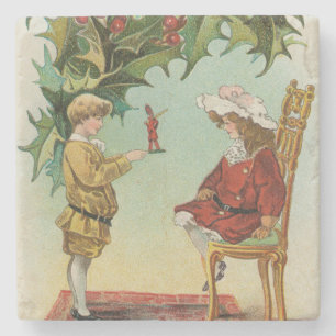 Dessous-de-verre En Pierre Je vous souhaite un Joyeux Noël - carte postale vi