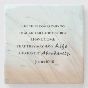 Dessous-de-verre En Pierre Jean 10:10 Je suis venu pour qu'ils aient la vie