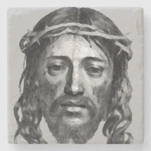 DESSOUS-DE-VERRE EN PIERRE JESUS CHRIST