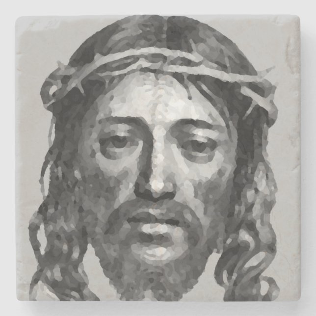 DESSOUS-DE-VERRE EN PIERRE JESUS CHRIST (Devant)