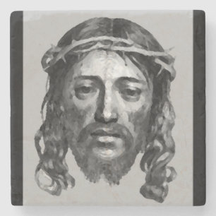 DESSOUS-DE-VERRE EN PIERRE JESUS CHRIST