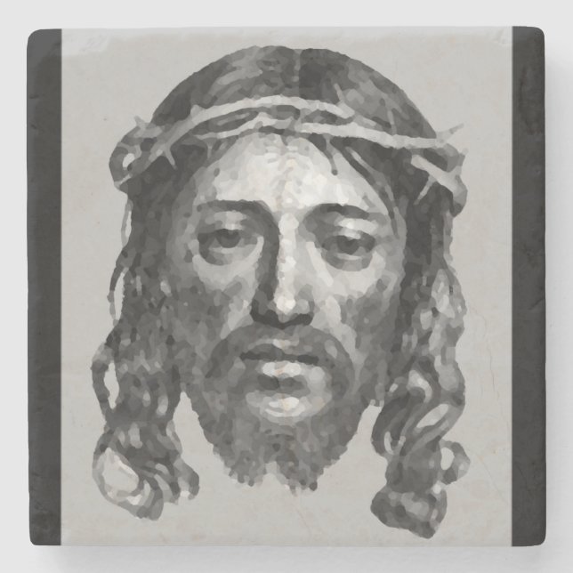 DESSOUS-DE-VERRE EN PIERRE JESUS CHRIST (Devant)