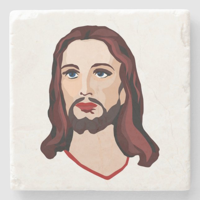 DESSOUS-DE-VERRE EN PIERRE JESUS CHRIST (Devant)