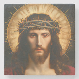 Dessous-de-verre En Pierre Jésus Christ Art religieux chrétien