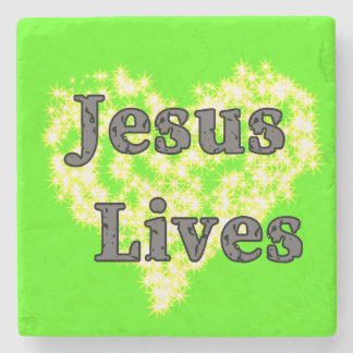 Dessous-de-verre En Pierre Jesus vit Coaster en marbre