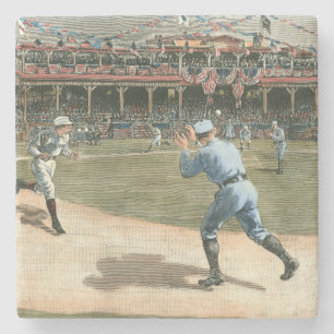 Dessous-de-verre En Pierre Jeu de baseball 1886 de ligue nationale