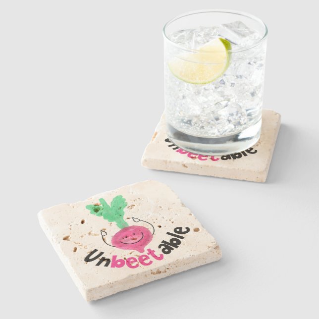 Dessous-de-verre En Pierre Jeu de betterave positif - Incroyable (Côté)