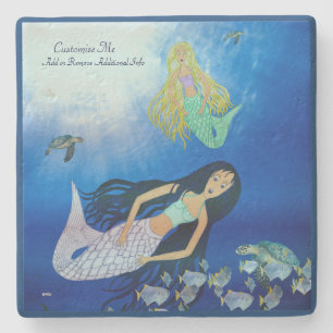 Dessous-de-verre En Pierre Jeu sous-marin (Sirène)