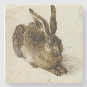 Dessous-de-verre En Pierre "Jeune lièvre" par Albrecht Dürer Carré