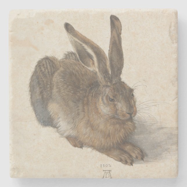 Dessous-de-verre En Pierre Jeunes lièvres par Albrecht Durer (Devant)