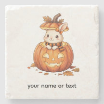 Joli lapin de citrouille d'Halloween - Lapin d'aut