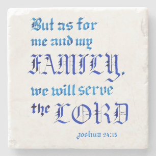 Dessous-de-verre En Pierre Josué 24 15 Nous servirons le Seigneur Bible Verse