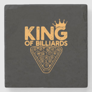 Dessous-de-verre En Pierre Joueur de billard Roi Des Billiards