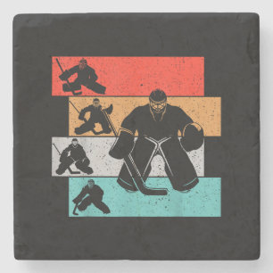 Dessous-de-verre En Pierre Joueur de hockey sur glace