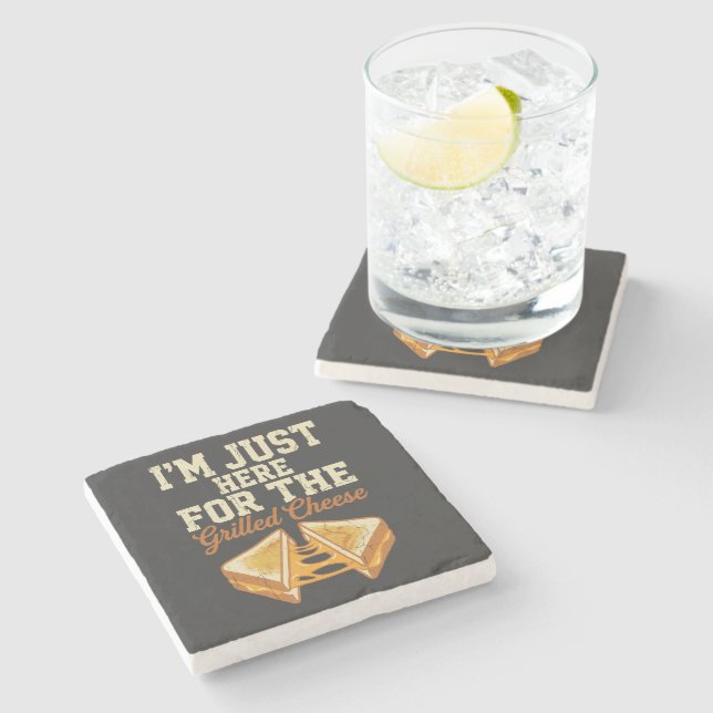 Dessous-de-verre En Pierre Jour de fromage grillé (Côté)