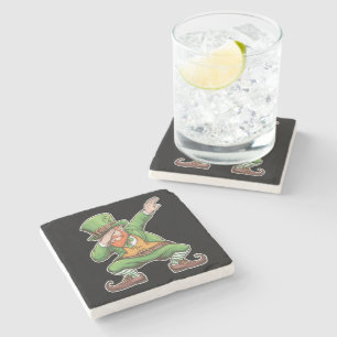 Dessous-de-verre En Pierre Jour de la Saint Patrick Dab Dabbing Leprechaun En