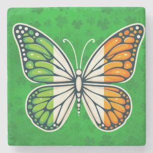 Dessous-de-verre En Pierre Jour de la Saint-Patrick papillon irlandais