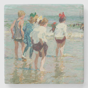 Dessous-de-verre En Pierre Jour d'été à Brighton Beach (par E.H. Potthast)