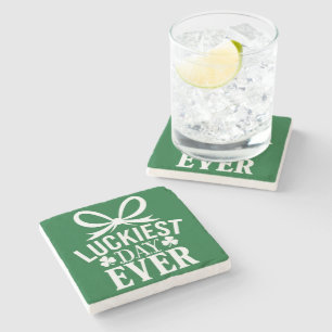 Dessous-de-verre En Pierre Jour le plus chanceux jamais St Patricks Day Irlan