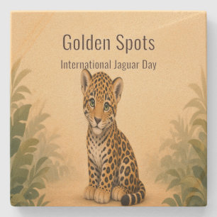 Dessous-de-verre En Pierre Journée internationale du jaguar Golden Spots